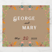 Étiquette Pour Bouteilles De Bière Style floral  (Étiquettes simples)