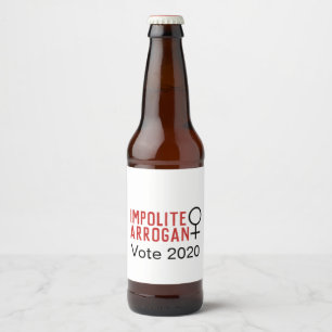 Étiquette Pour Bouteilles De Bière Symbole féminin d'arrogance imppoli 2 ligne 2020