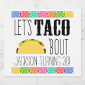 Étiquette Pour Bouteilles De Bière Taco 'Bout fête d'anniversaire (Étiquettes simples)