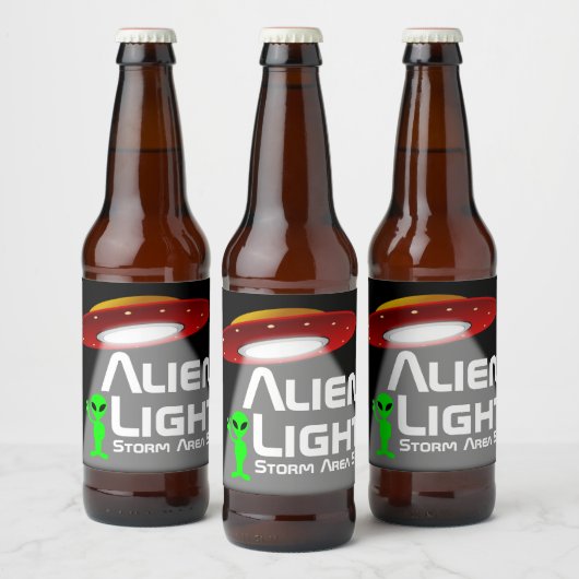 Étiquette Pour Bouteilles De Bière Tempête Alien 51 (Bouteilles)