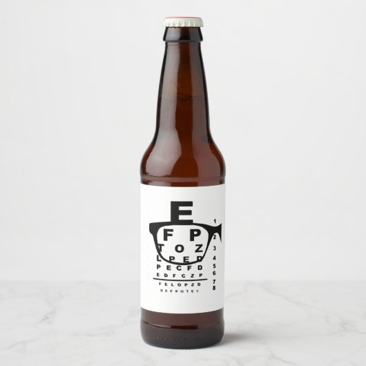 Étiquette Pour Bouteilles De Bière Test de l'oeil bleu (Devant)