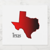Étiquette Pour Bouteilles De Bière Texas Halftone (Étiquettes simples)