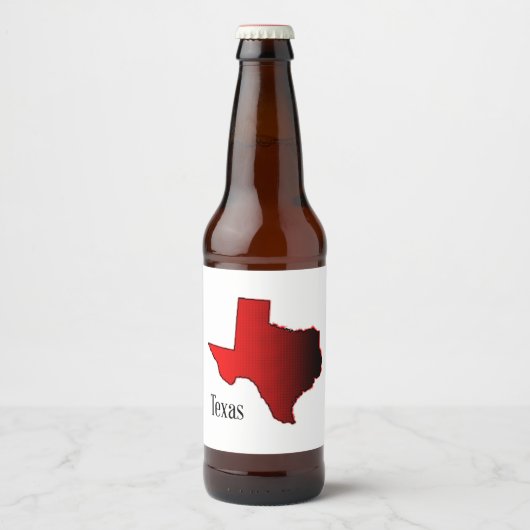 Étiquette Pour Bouteilles De Bière Texas Halftone (Devant)