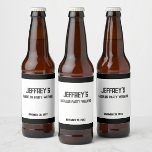 Étiquette Pour Bouteilles De Bière Texte personnalisé pour un week-end d'enterrement