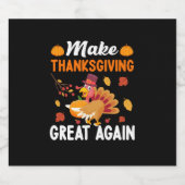 Étiquette Pour Bouteilles De Bière Thanksgiving Make Thanksgiving Great Again (Étiquettes simples)