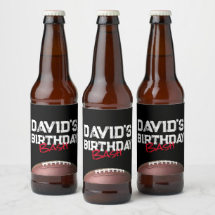 Étiquette Pour Bouteilles De Bière Thème de football Anniversaire Fête Bière Bouteill