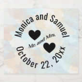 Étiquette Pour Bouteilles De Bière Thème mariage avec Noms de date Bière Bouteille Ét (Étiquettes simples)