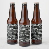 Étiquette Pour Bouteilles De Bière Thème noir et blanc (Bouteilles)