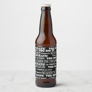 Étiquette Pour Bouteilles De Bière Thème noir et blanc