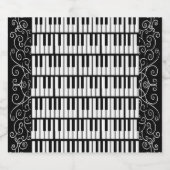 Étiquette Pour Bouteilles De Bière Touches de piano (Étiquettes simples)