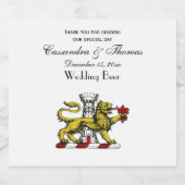 Étiquette Pour Bouteilles De Bière Tour Lion Fleur de Lis Crest Emblem C (Étiquettes simples)