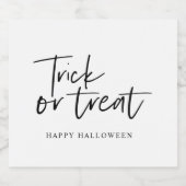 Étiquette Pour Bouteilles De Bière Trick and treat | Happy Halloween (Étiquettes simples)