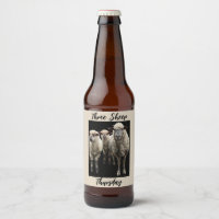 TROIS SHEEP PHOTO BIÈRE ÉTIQUETTE