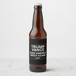 Étiquette Pour Bouteilles De Bière Trump Vance 2024 Président JD Vance Vice MAGA