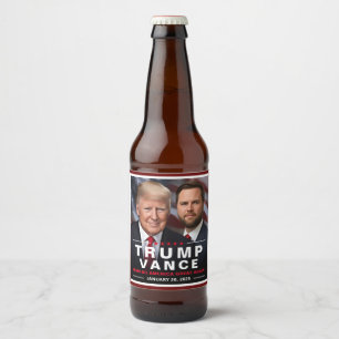 Étiquette Pour Bouteilles De Bière Trump Vance Victory Inauguration Collector's