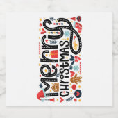 Étiquette Pour Bouteilles De Bière Typographe de Merry Christmas (Étiquettes simples)