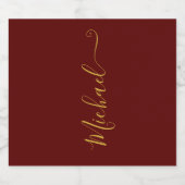 Étiquette Pour Bouteilles De Bière Typographie bourguignonne et or (Étiquettes simples)