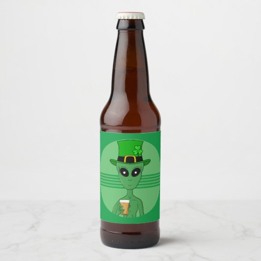 Étiquette Pour Bouteilles De Bière Un Alien de St. Patrick (Devant)