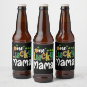 Étiquette Pour Bouteilles De Bière Une chance Mama Matching Family St Patrick's Day (Bouteilles)