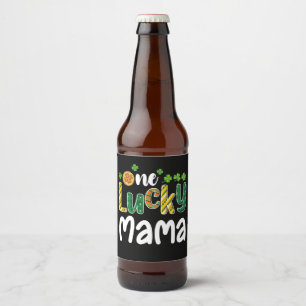 Étiquette Pour Bouteilles De Bière Une chance Mama Matching Family St Patrick's Day