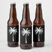 Étiquette Pour Bouteilles De Bière Vacances été cool Sunset Beach Palm Tree (Bouteilles)