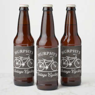 Étiquette Pour Bouteilles De Bière Vélo Rétro Cyclisme Vintage Personnalisé