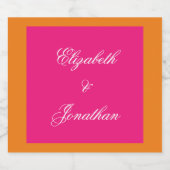 Étiquette Pour Bouteilles De Bière Vibrant Sunrise Minimalist Mix & Match Wedding (Étiquettes simples)