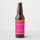 Étiquette Pour Bouteilles De Bière Vibrant Sunrise Minimalist Mix & Match Wedding (Devant)