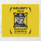 Étiquette Pour Bouteilles De Bière Vieux bâtard Grumpy (Étiquettes simples)