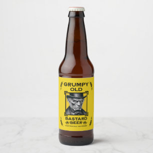 Étiquette Pour Bouteilles De Bière Vieux bâtard Grumpy