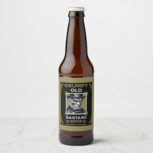 Étiquette Pour Bouteilles De Bière Vieux bâtard Grumpy