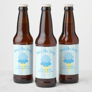 Étiquette Pour Bouteilles De Bière Voici le Baby shower d'été de la crème glacée Scoo