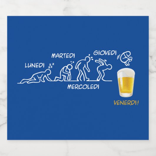 Étiquette Pour Bouteilles De Bière Volution de la bière (Étiquettes simples)