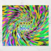 Étiquette Pour Bouteilles De Bière Vortex psychédélique (Étiquettes simples)