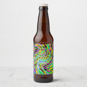 Étiquette Pour Bouteilles De Bière Vortex psychédélique
