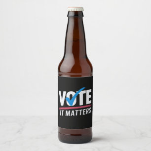 Étiquette Pour Bouteilles De Bière Vote Élection 2024 Électeur Démocrate Politique