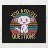Étiquette Pour Bouteilles De Bière Vous Axolotl Questions Retro 90s Drôle Axolotl (Étiquettes simples)