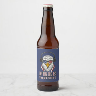 Étiquette Pour Bouteilles De Bière vous êtes libre ce soir ? 4 juillet aigle patriot