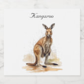 Étiquette Pour Bouteilles De Bière Wanderer extérieur : aquarelle Kangaroo personnali (Étiquettes simples)