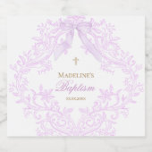Étiquette Pour Bouteilles De Bière  watercolor lilac purple Baptism (Étiquettes simples)