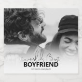 Étiquette Pour Bouteilles De Bière Worlds Best Boyfriend (Étiquettes simples)
