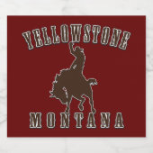 Étiquette Pour Bouteilles De Bière Yellowstone Montana (Étiquettes simples)