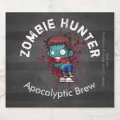 Étiquette Pour Bouteilles De Bière Zombie Hunter Apocalyptique Brew Cool Déplaisant (Étiquettes simples)