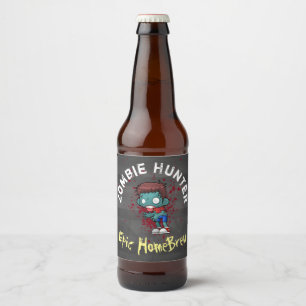 Étiquette Pour Bouteilles De Bière Zombie Hunter Epic HomeBrew Cool Déplaisant