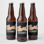 Étiquette Pour Bouteilles De Bière Zoomie de chien (Bouteilles)