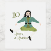 Étiquette Pour Bouteilles De Vin 10 seigneurs A-Leaping (Étiquettes simples)