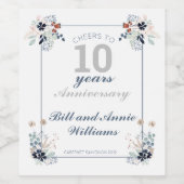 Étiquette Pour Bouteilles De Vin 10e anniversaire de Mariage encourage à 10 ans de  (Étiquettes simples)