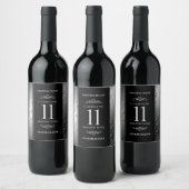 Étiquette Pour Bouteilles De Vin 11ème anniversaire de Mariage en acier (Bouteilles)