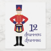 Étiquette Pour Bouteilles De Vin 12 tambours à tambour (Étiquettes simples)