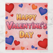 ÉTIQUETTE POUR BOUTEILLES DE VIN 14 FÉVRIER (Étiquettes simples)